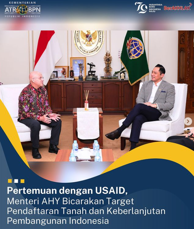 AHY Gelar Pertemuan Dengan Mission Director of United States Agency for International Development (USAID)