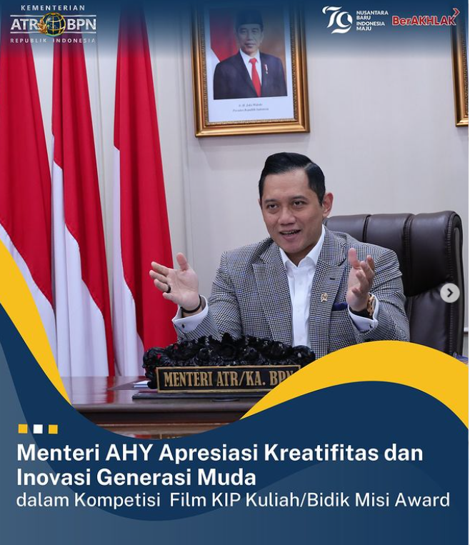 Menteri AHY Apresiasi Kegiatan Roadshow Film Kartu Indonesia Pintar (KIP) Kuliah/Bidikmisi Awards