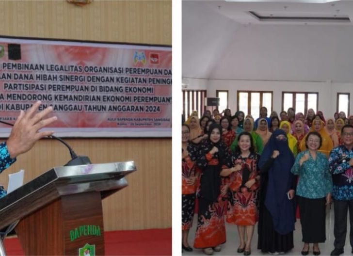 Kegiatan Pembinaan Legalitas Organisasi Perempuan Dalam Pengelolaan Dana Hibah, Ini Pesan Pj. Bupati Sanggau