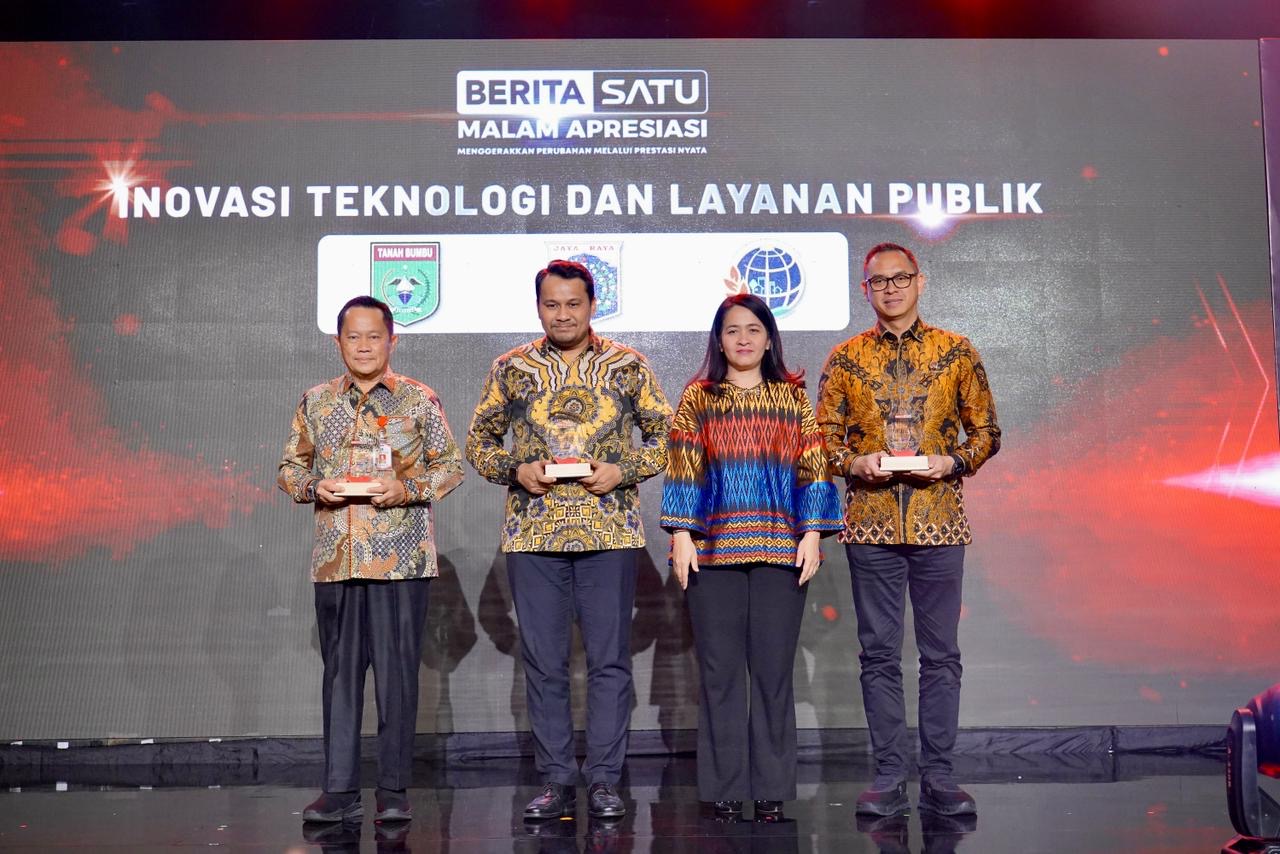 Kementerian ATR/BPN Raih Apresiasi BeritaSatu 2025 Kategori Inovasi Teknologi dan Layanan Publik