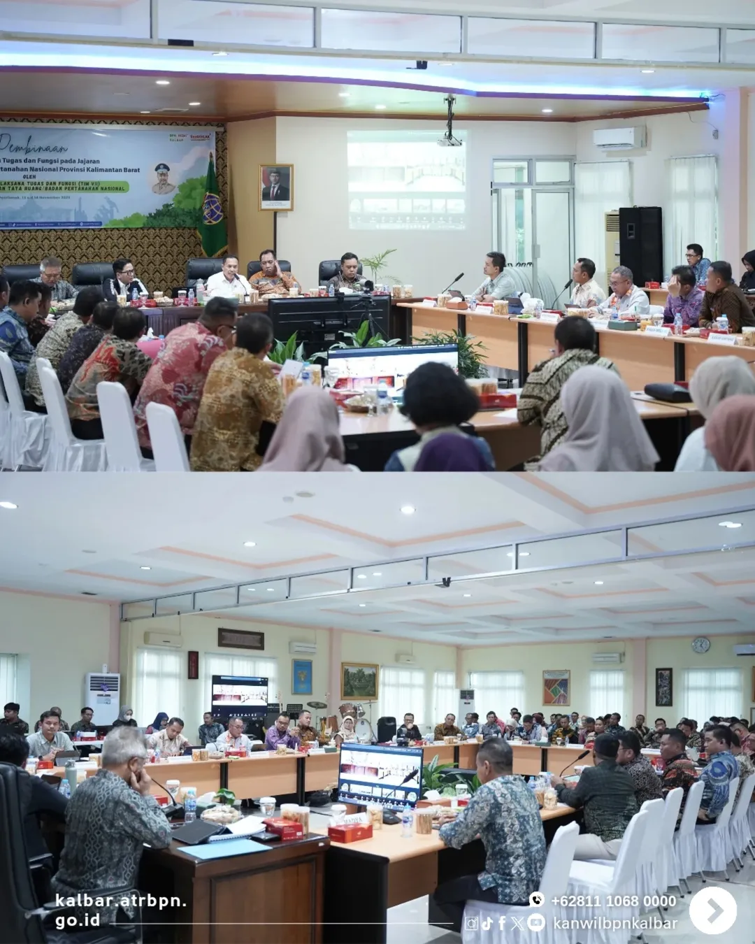 Kepala Kantor Pertanahan Kota Singkawang Hadiri Pembinaan Tugas dan Fungsi oleh Tim VII Kementerian ATR/BPN