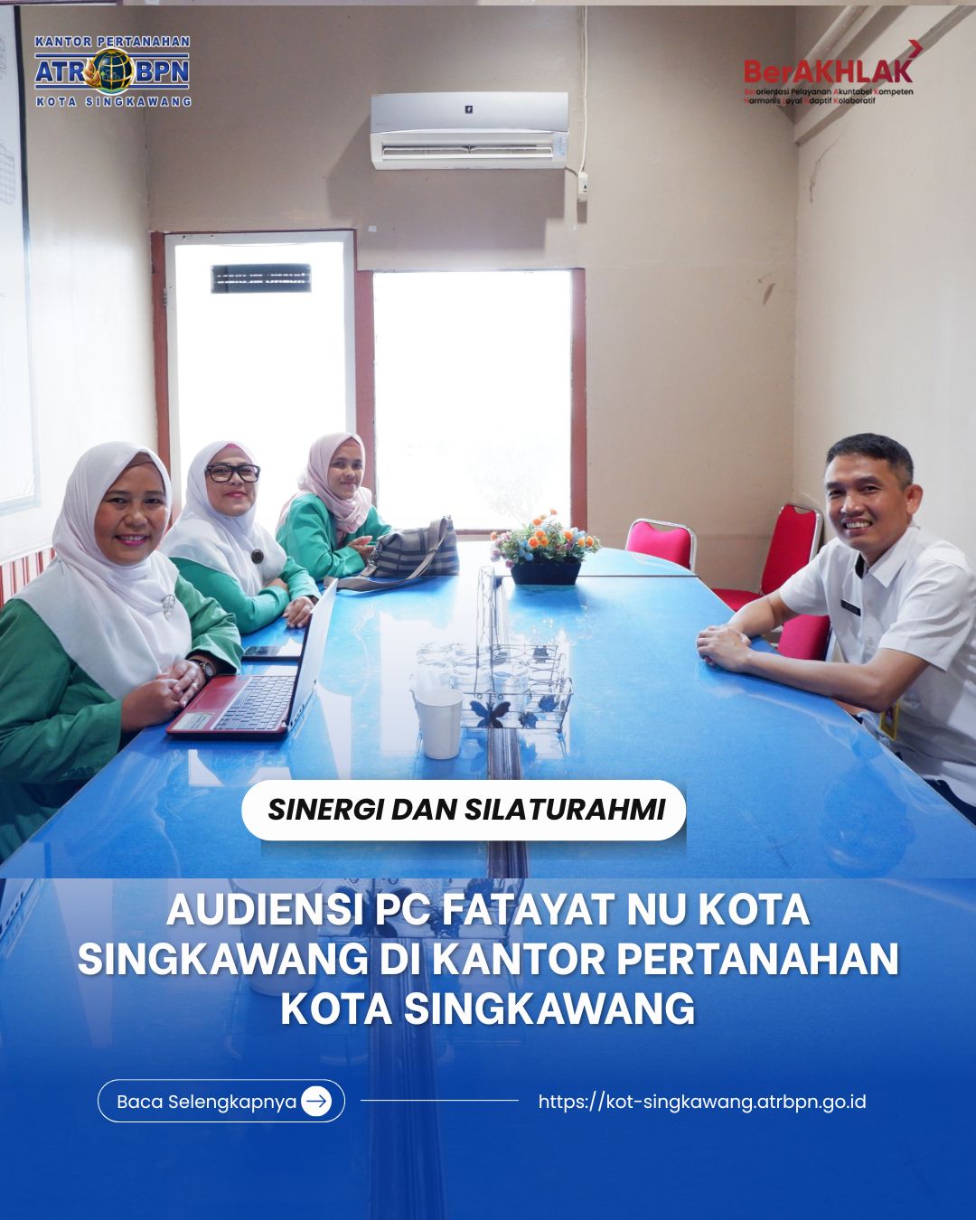 Kepala Kantor Pertanahan Singkawang Sambut Audiensi Fatayat NU Kota Singkawang