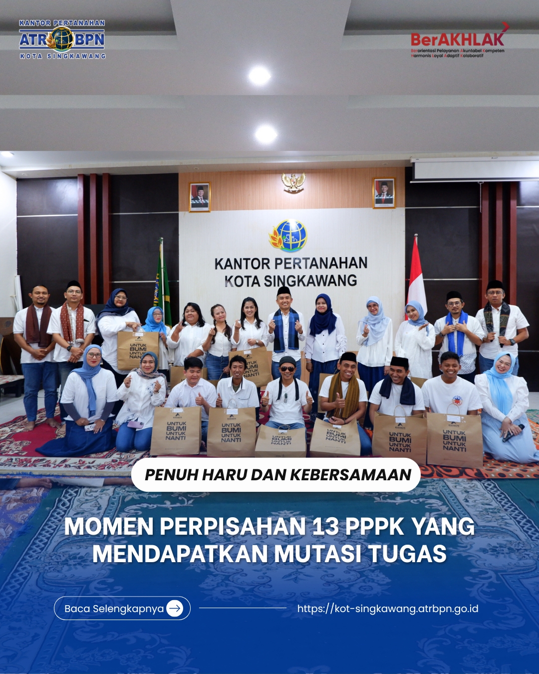 PENUH HARU DAN KEBERSAMAAN, MOMEN PERPISAHAN 13 PPPK YANG MENDAPATKAN MUTASI TUGAS