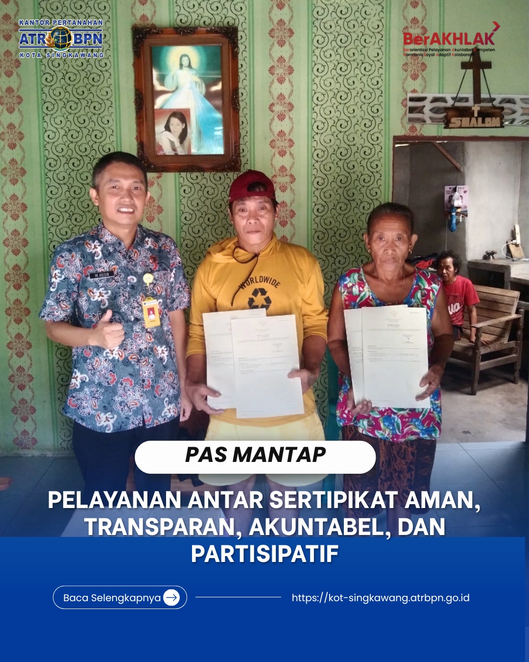 PELAYANAN PENYERAHAN SERTIPIKAT